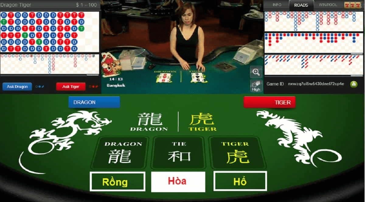 Trò chơi Rồng Hổ cực hấp dẫn tại Mu90 casino